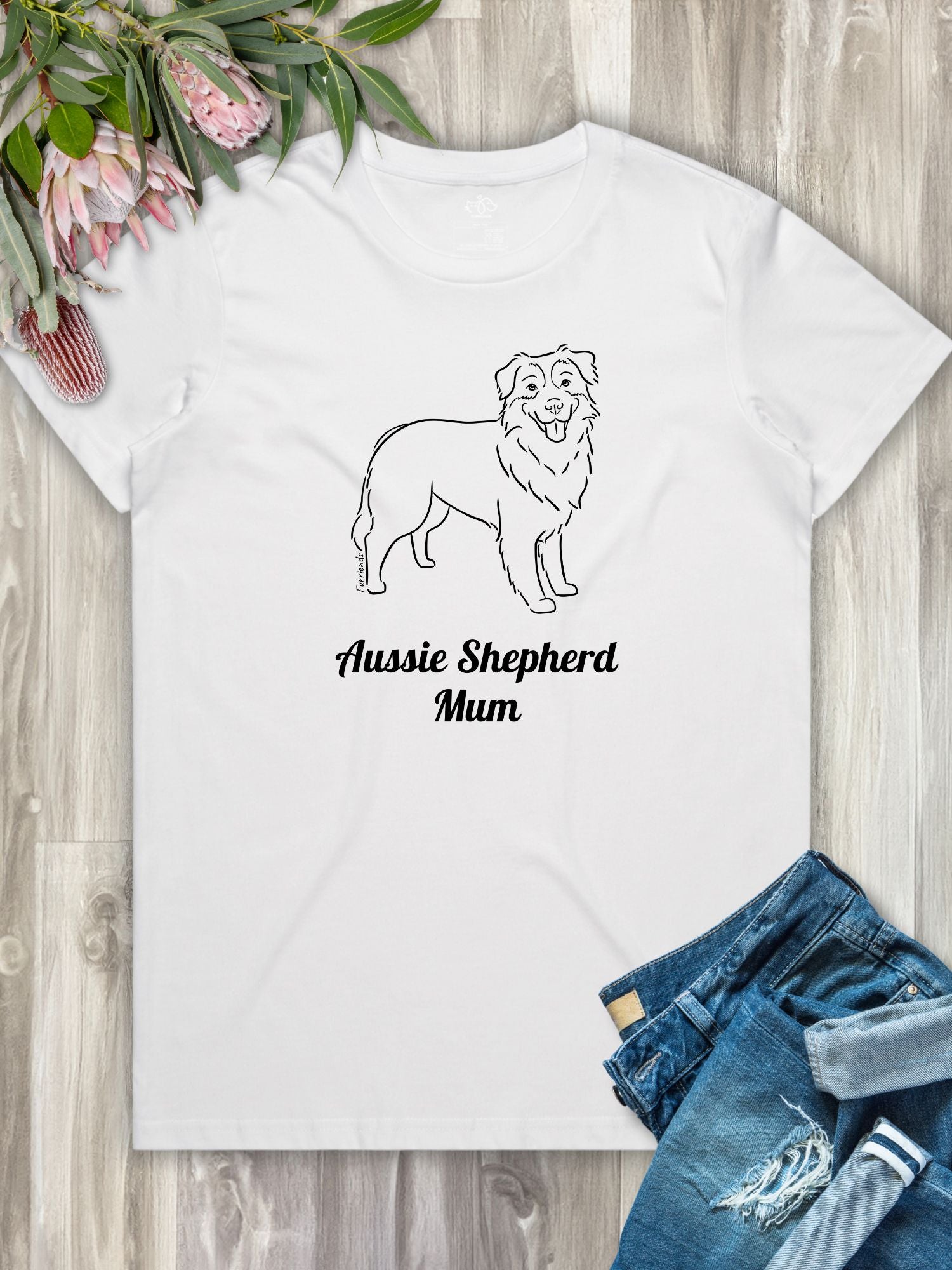 Aussie Shepherd Mum Regular Fit T-shirt