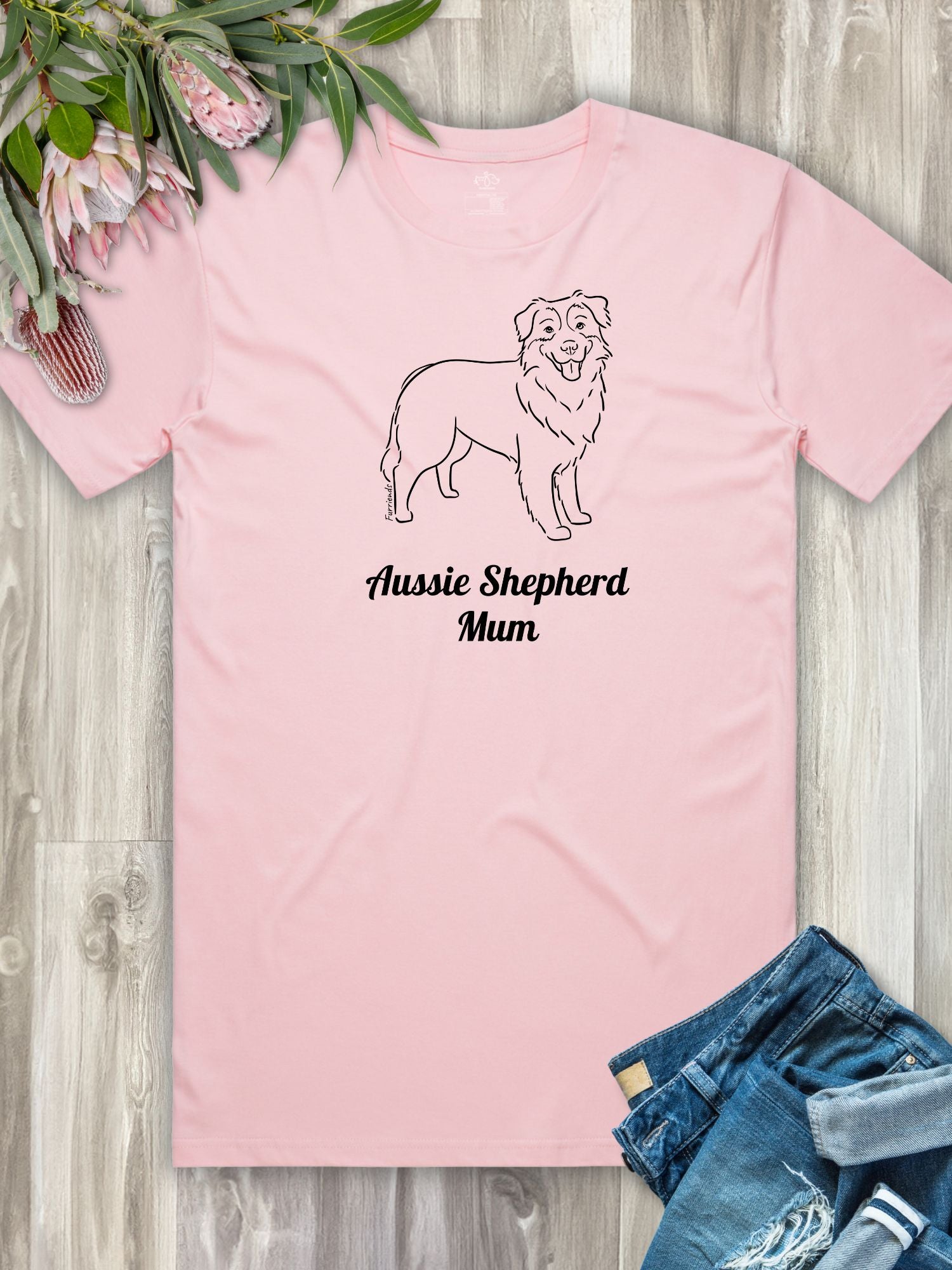 Aussie Shepherd Mum Regular Fit T-shirt