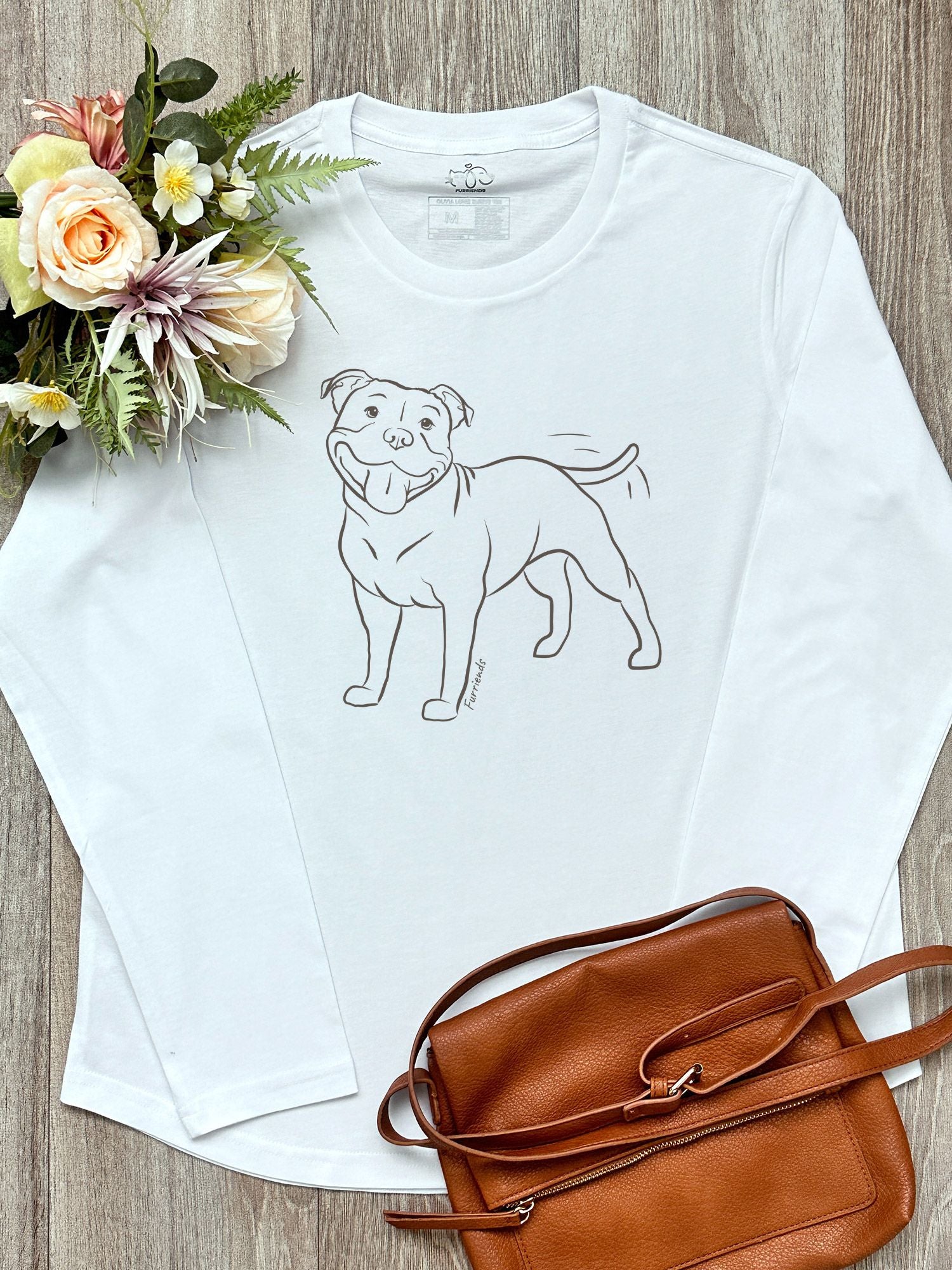 Staffordshire Bull Terrier Olivia Women's Long Sleeve T-Shirt