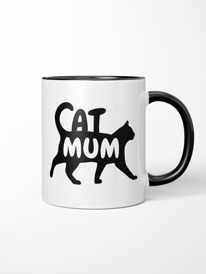 Cat Mum Silhouette Ceramic Mug
