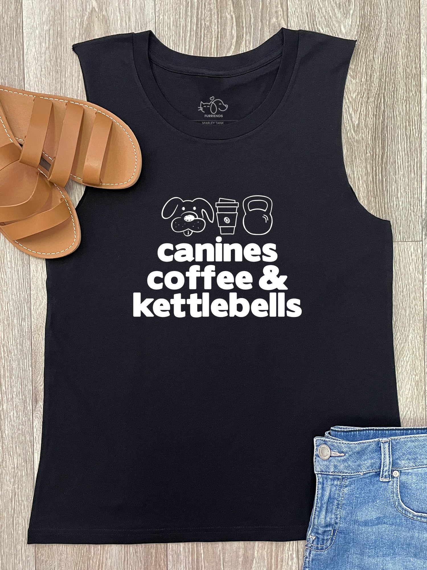 Canines, Coffee & Kettlebells Marley Tank