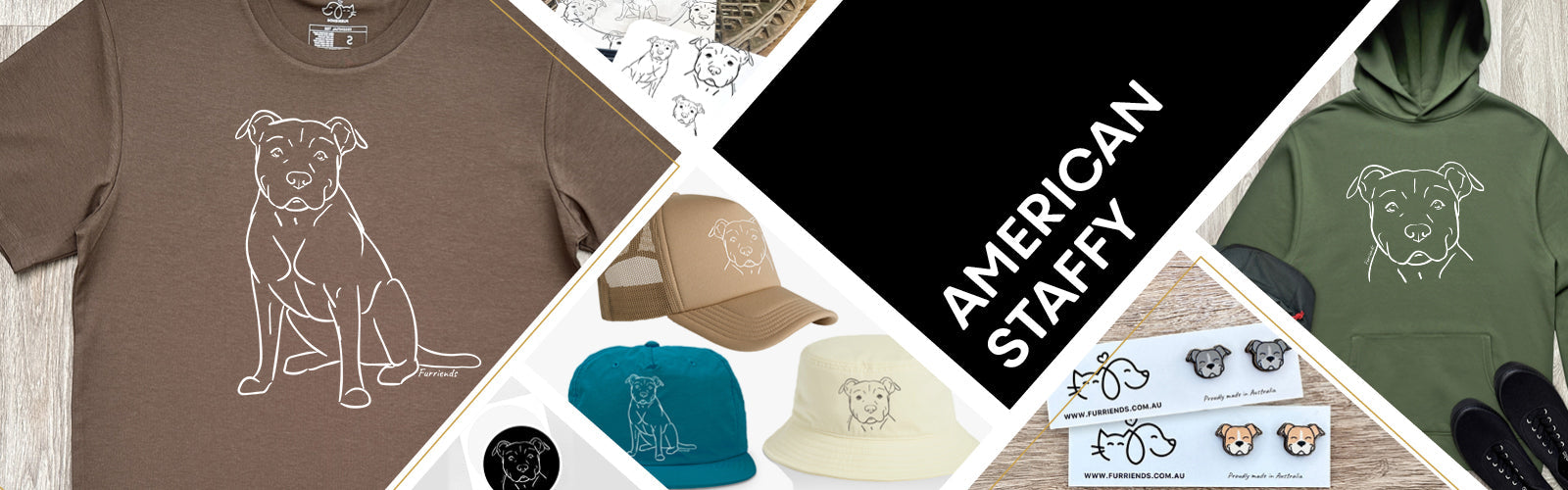 Shop Amstaff T-Shirts, Gifts & Accessories for American Staffordshire Terrier Lovers