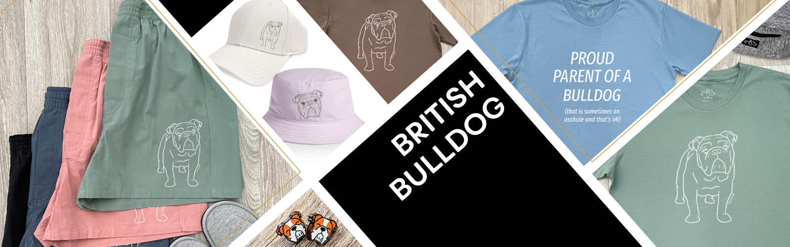 Shop British Bulldog T-Shirts, Gifts & Accessories for British Bulldog Lovers