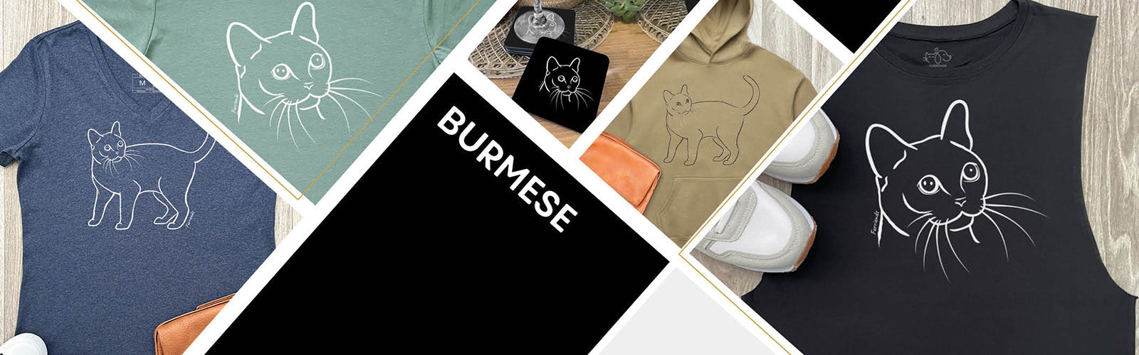 Shop Burmese T-Shirts, Gifts & Accessories for Burmese & Mandalay Cat Lovers