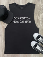 "60% Cotton, 40% Cat Hair" Axel Drop Armhole Tank