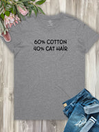 "60% Cotton, 40% Cat Hair" Ava Women's Regular Fit Tee