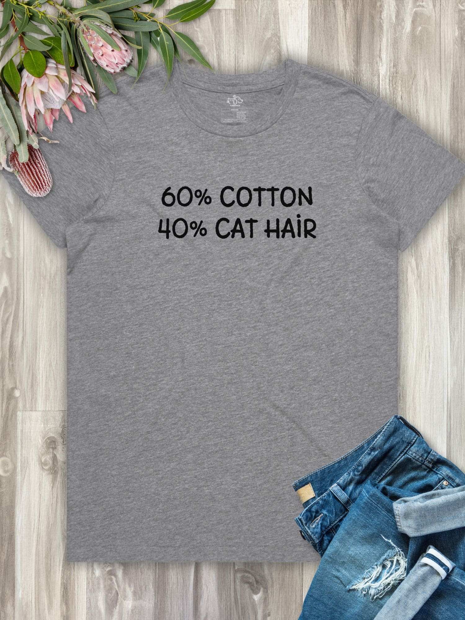 "60% Cotton, 40% Cat Hair" Ava Women's Regular Fit Tee