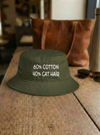 "60% Cotton, 40% Cat Hair" Bucket Hat