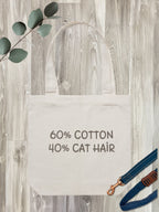 "60% Cotton, 40% Cat Hair" Edith Tote