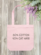 "60% Cotton, 40% Cat Hair" Edith Tote