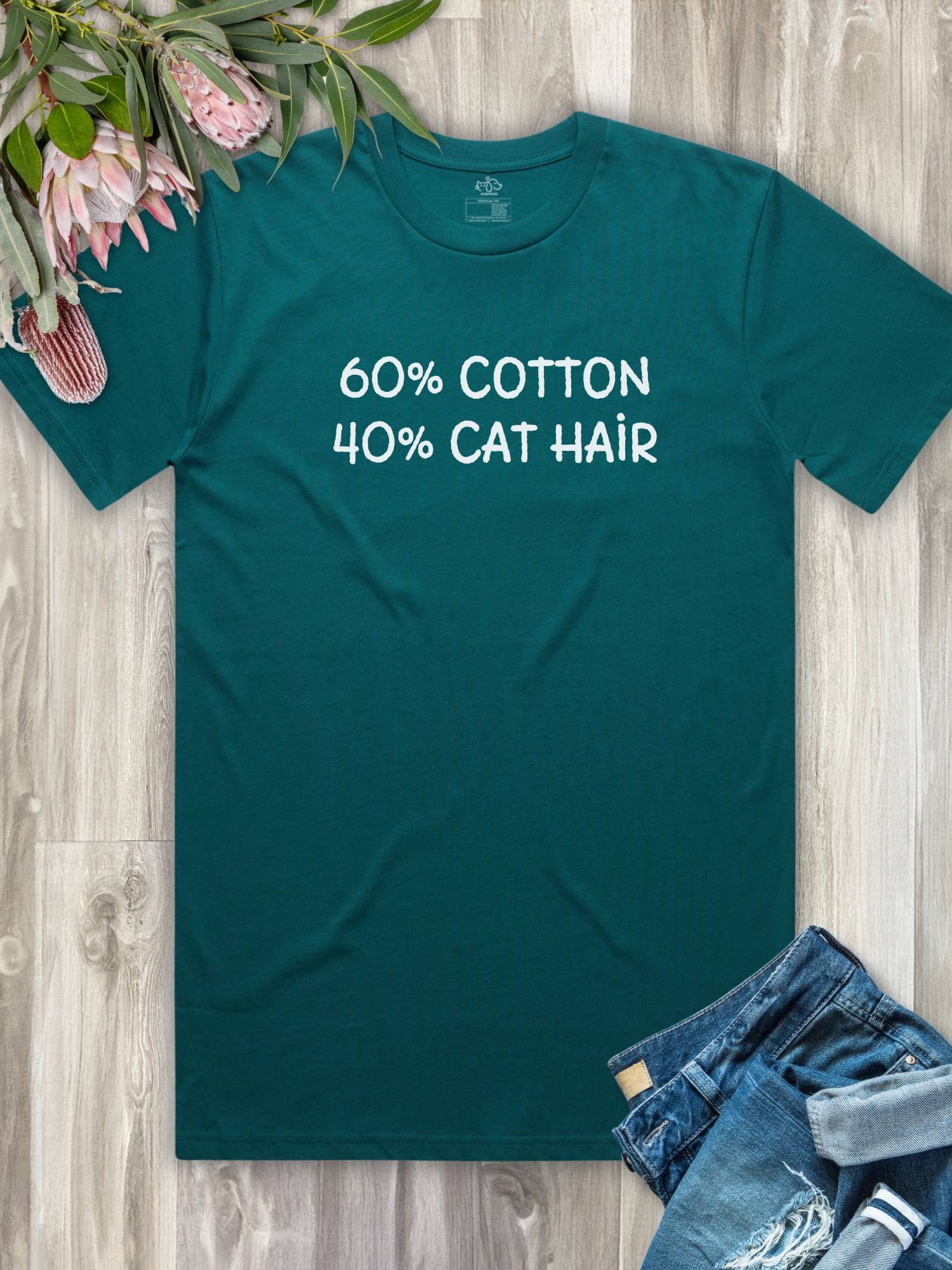 "60% Cotton, 40% Cat Hair" Essential Unisex Tee