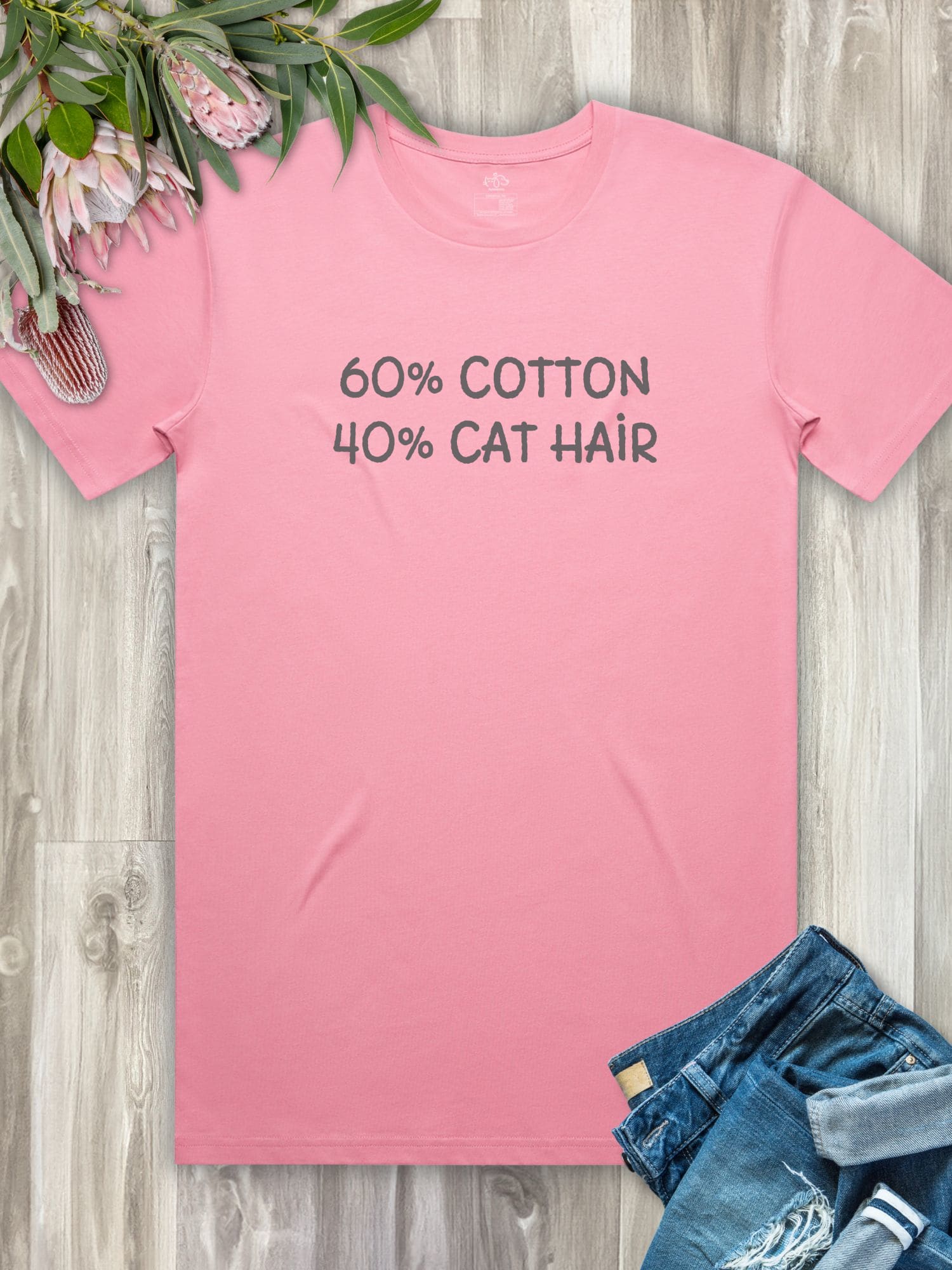"60% Cotton, 40% Cat Hair" Essential Unisex Tee