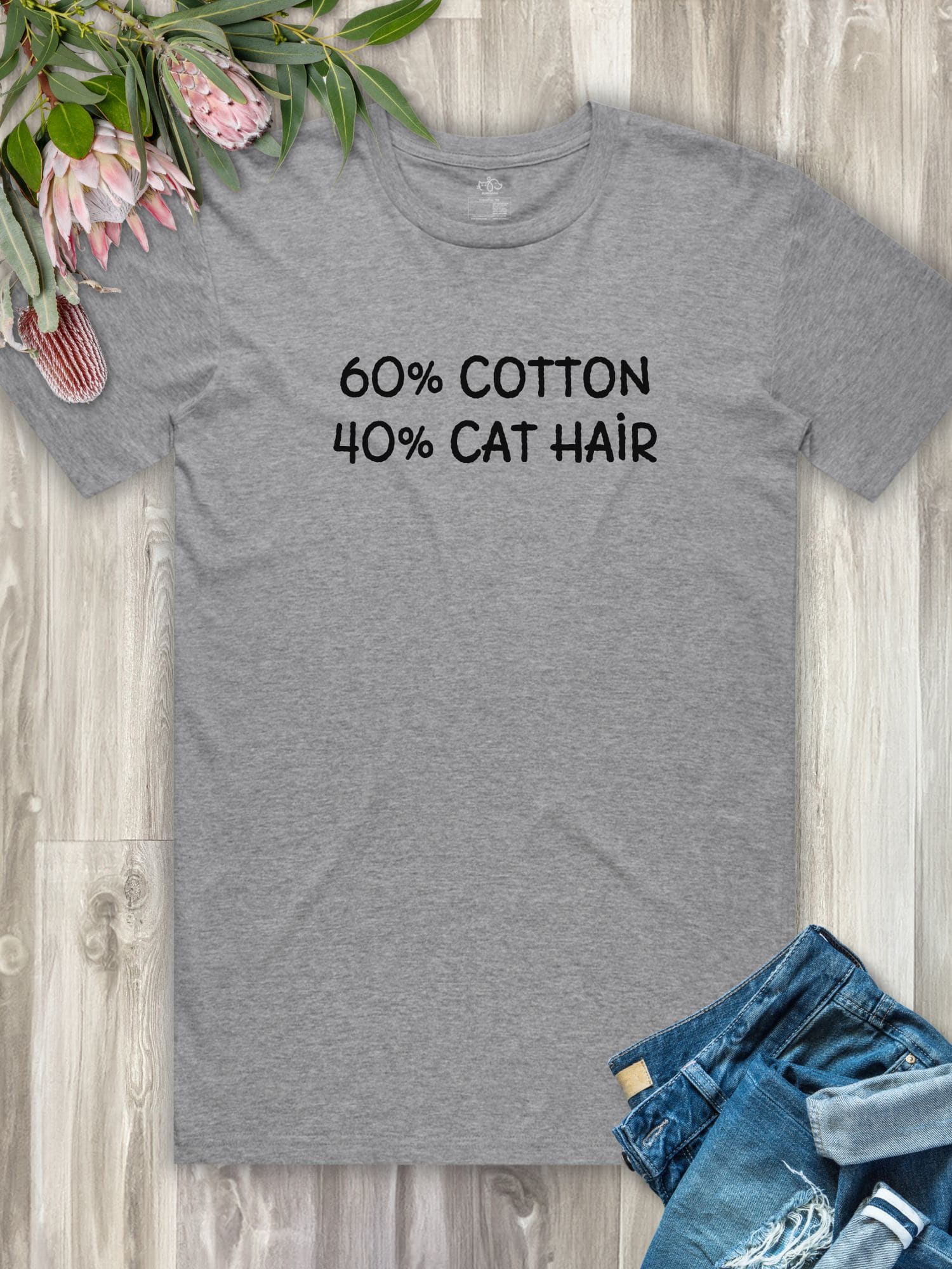 "60% Cotton, 40% Cat Hair" Essential Unisex Tee