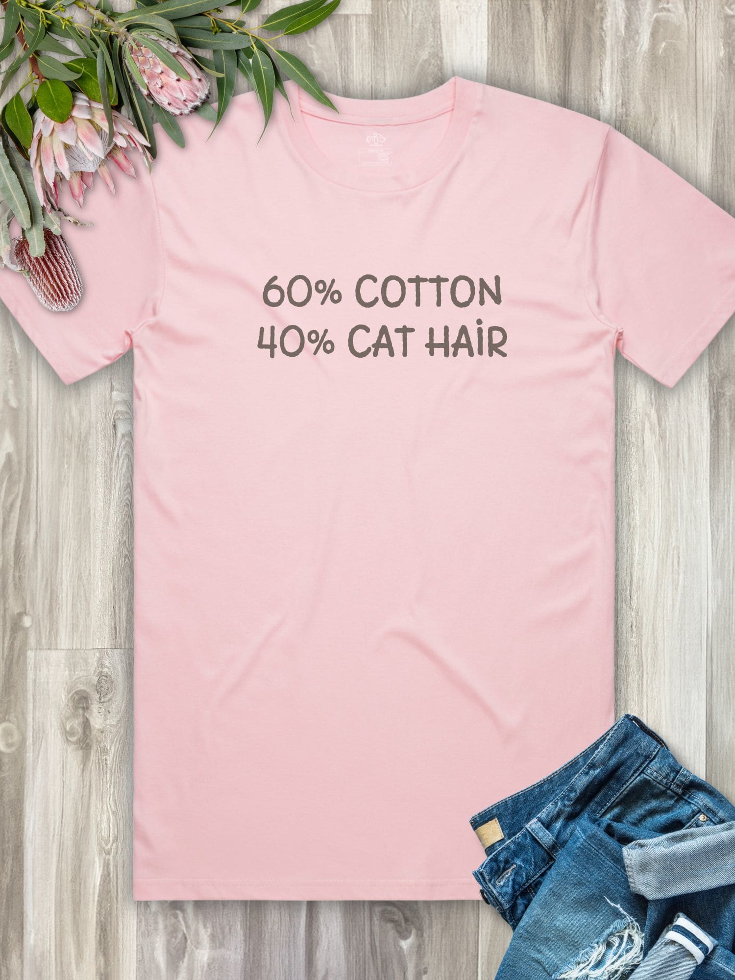 "60% Cotton, 40% Cat Hair" Essential Unisex Tee