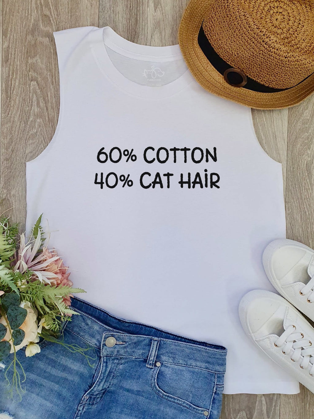 "60% Cotton, 40% Cat Hair" Marley Tank