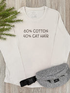 "60% Cotton, 40% Cat Hair" Olivia Women's Long Sleeve Tee