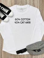"60% Cotton, 40% Cat Hair" Olivia Women's Long Sleeve Tee