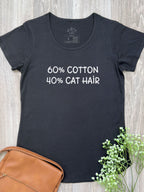 "60% Cotton, 40% Cat Hair" Remi Women's Scoop Neck Tee