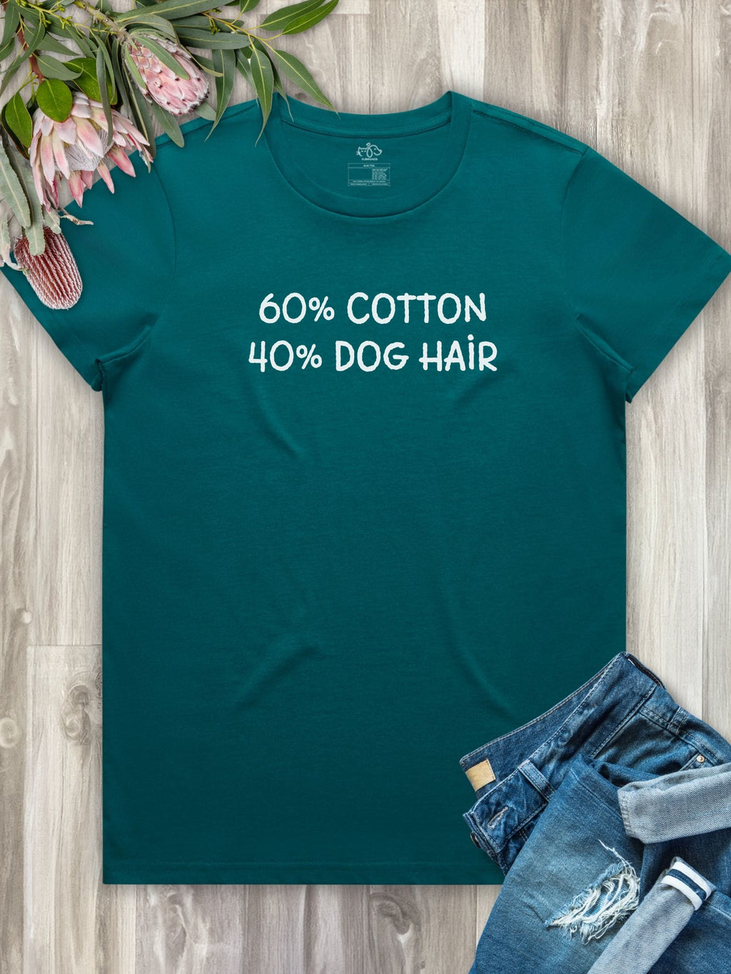 "60% Cotton, 40% Dog Hair" Ava Women's Regular Fit Tee