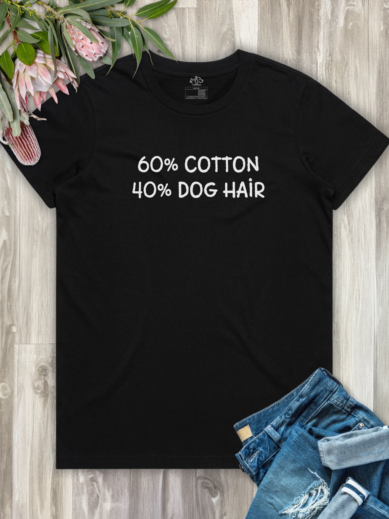 "60% Cotton, 40% Dog Hair" Ava Women's Regular Fit Tee