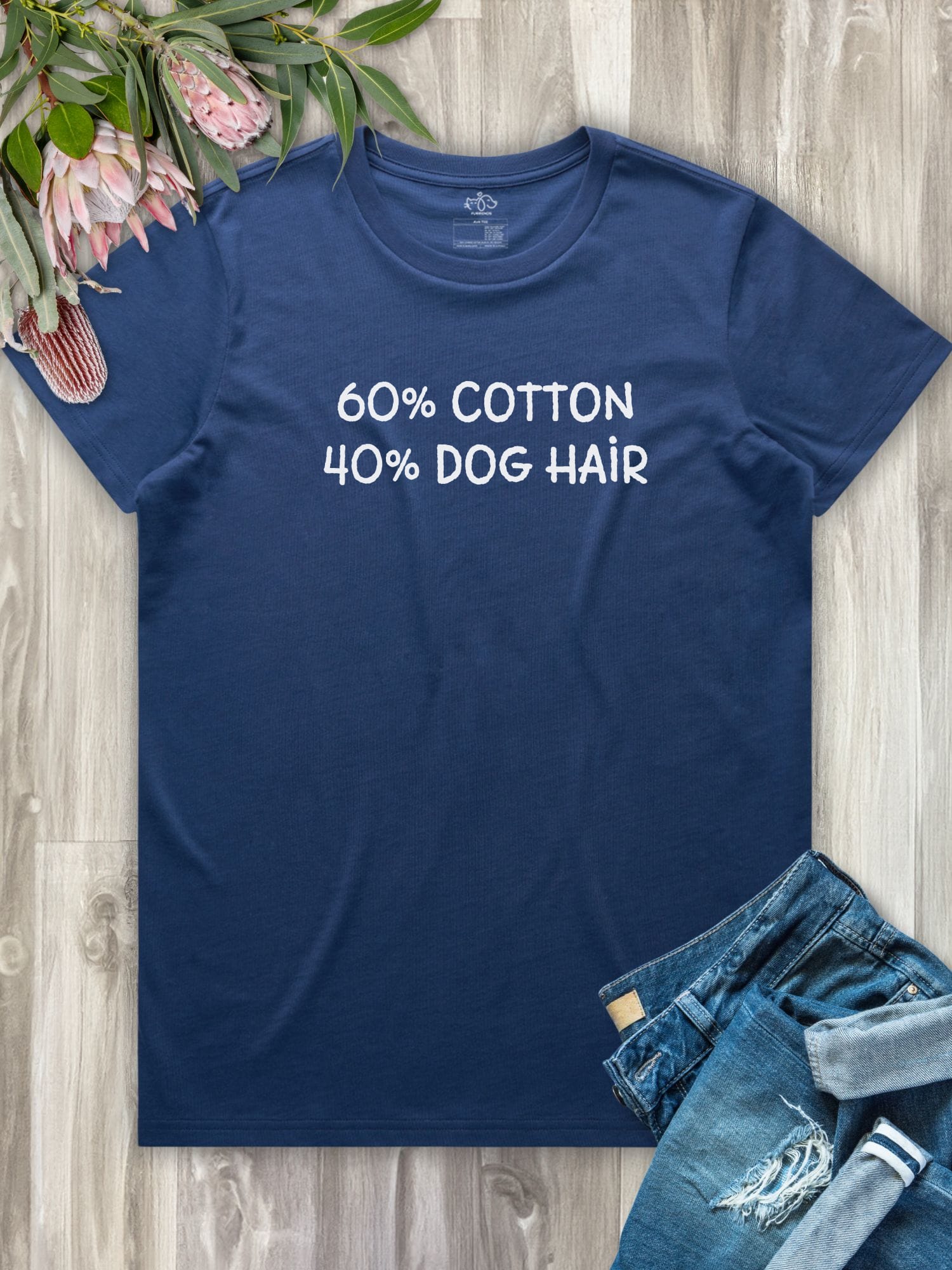 "60% Cotton, 40% Dog Hair" Ava Women's Regular Fit Tee
