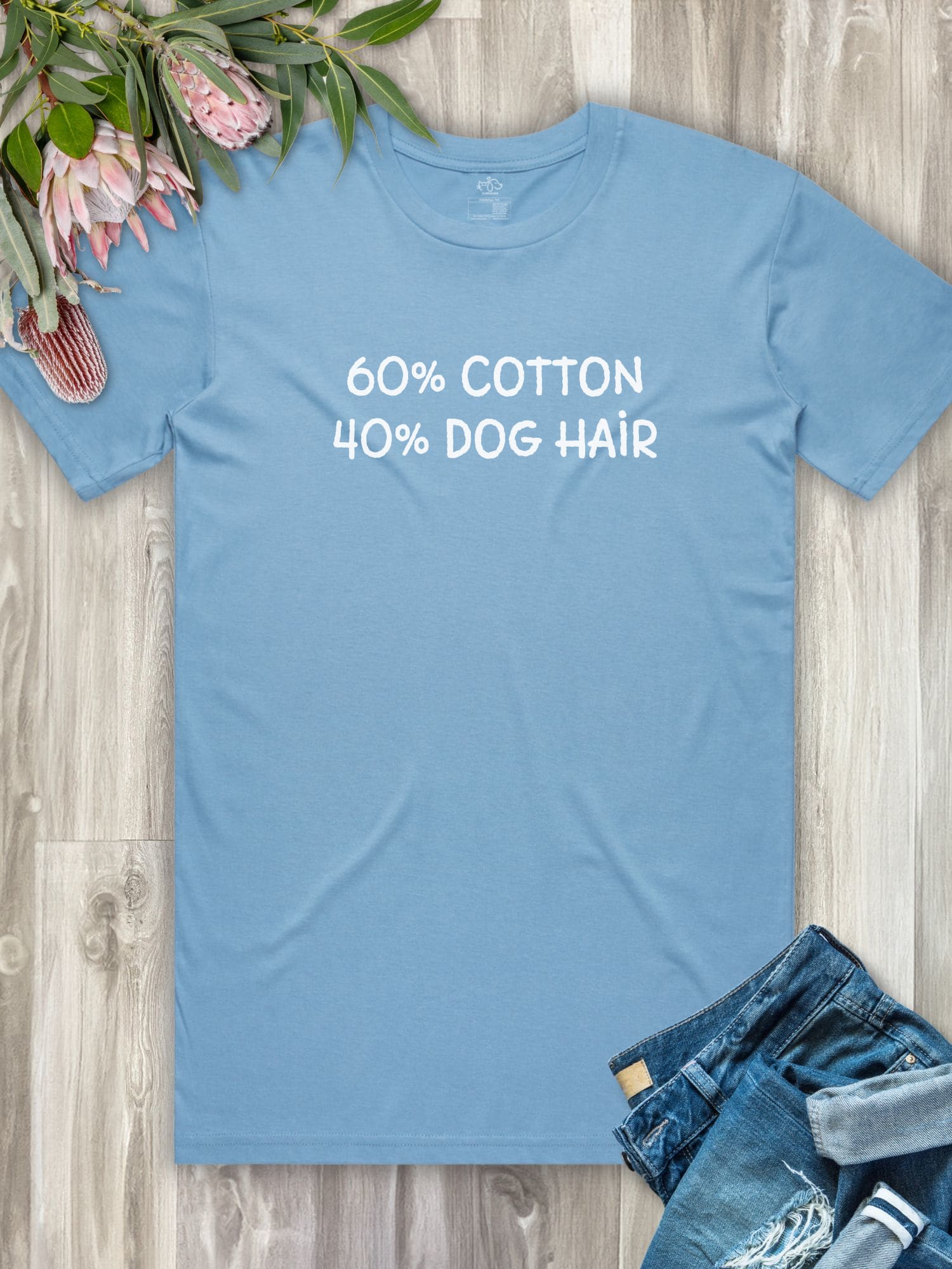 "60% Cotton, 40% Dog Hair" Essential Unisex Tee