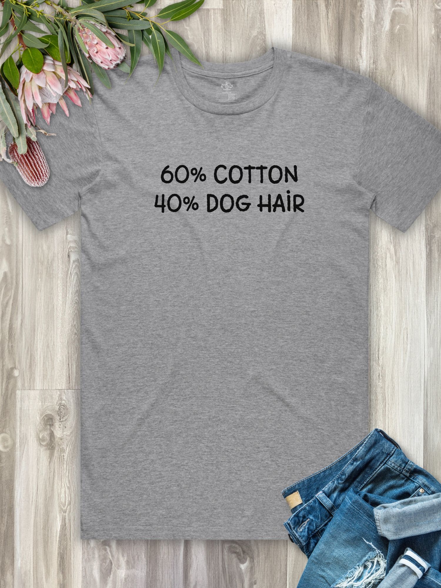 "60% Cotton, 40% Dog Hair" Essential Unisex Tee