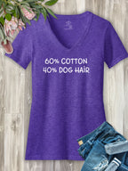 "60% Cotton, 40% Dog Hair" Emma Women's V-Neck Tee