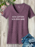 "60% Cotton, 40% Dog Hair" Emma Women's V-Neck Tee