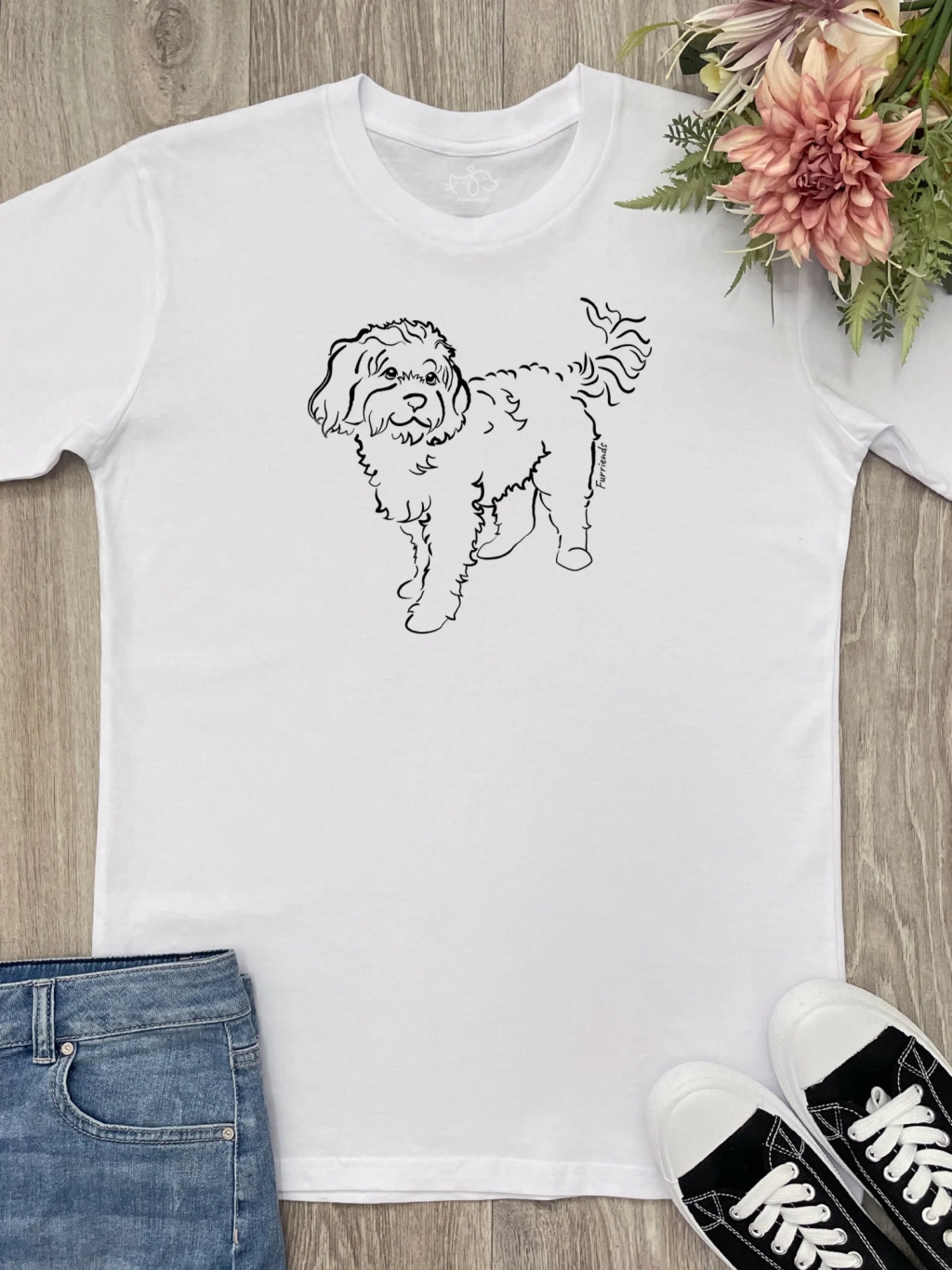 Essential-Tees-Flat-Lays-White-Cavoodle
