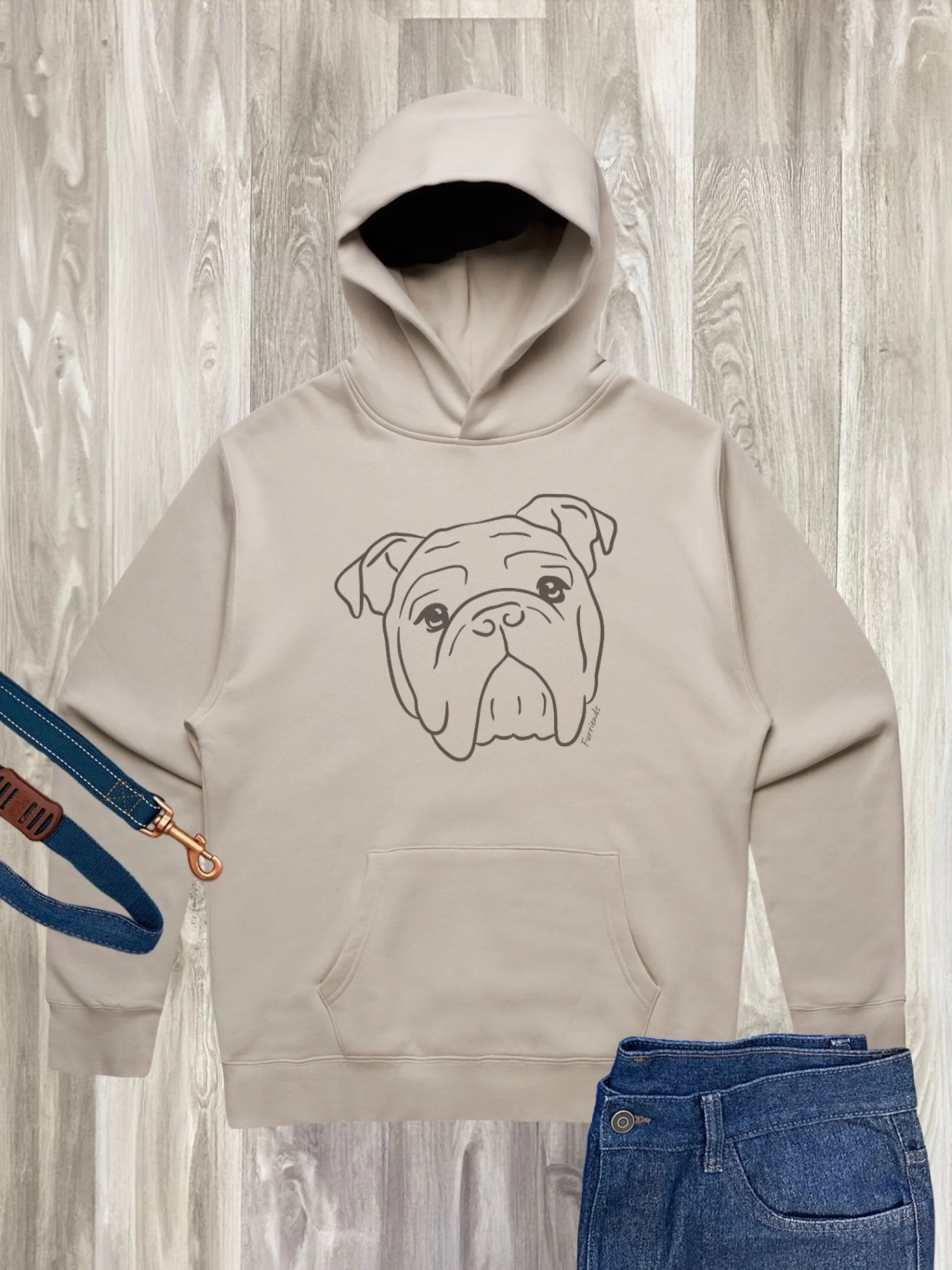 Comfort-Hood-Mens-Dog-Breed-Bone-British-Bulldog