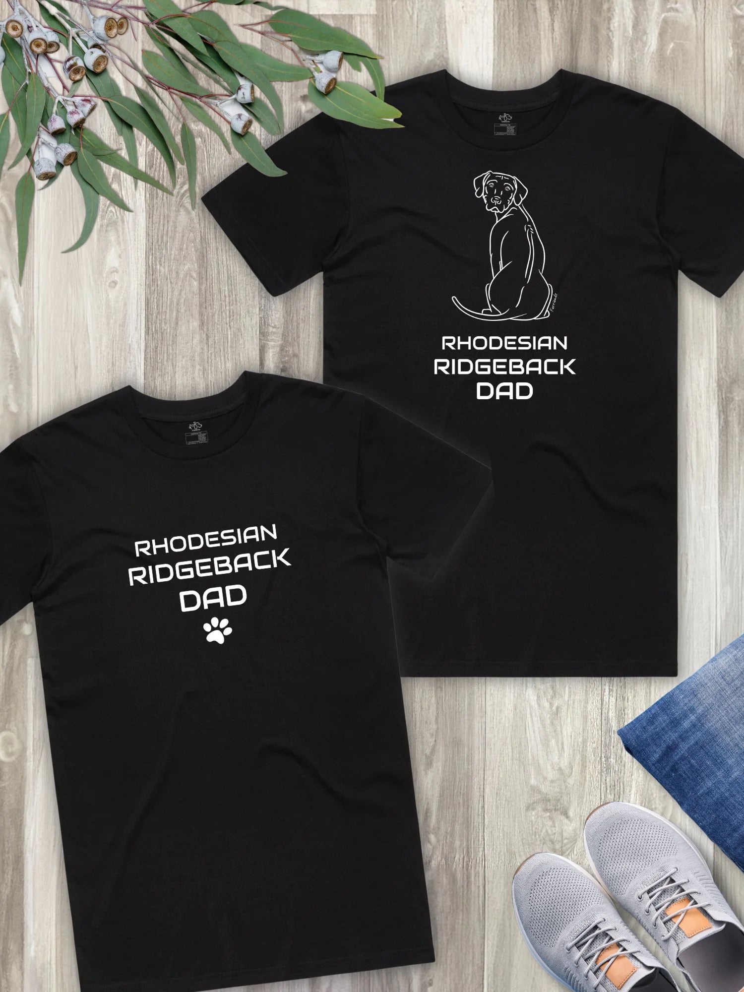 Rhodesian Ridgeback Dad Regular Fit-T-Shirt | Furriends Australia