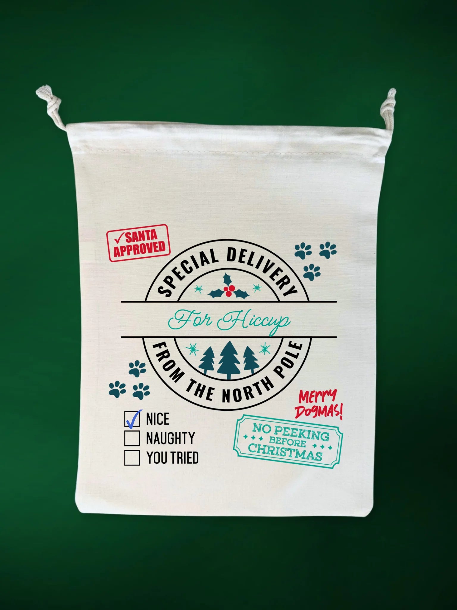 blank-calico-bag-festive-green-background