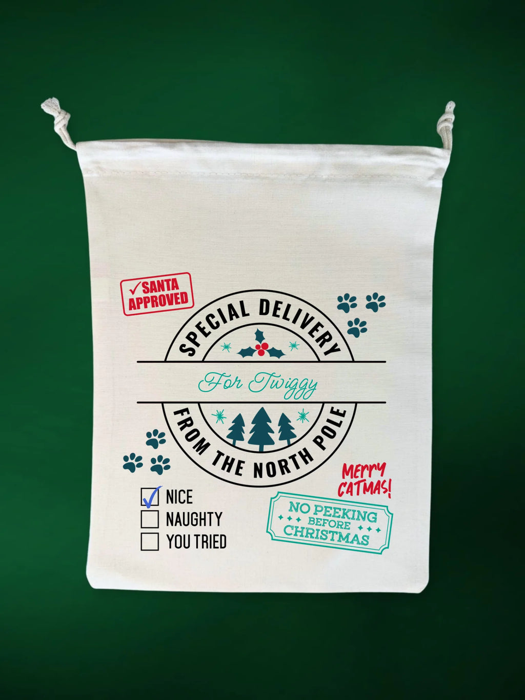 blank-calico-bag-festive-green-background