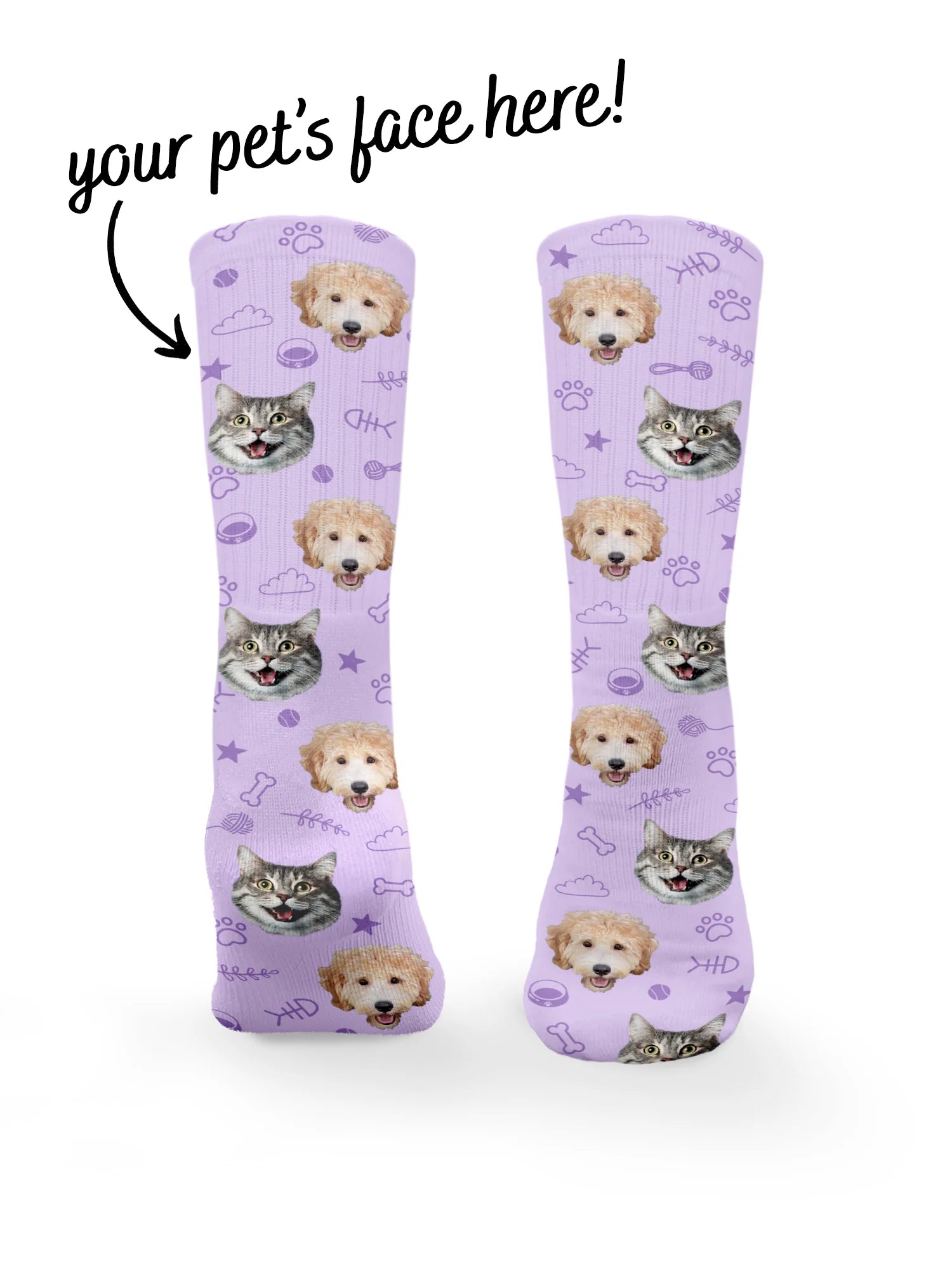 Custom Pet Face Socks - Upload Your Edited Photo
