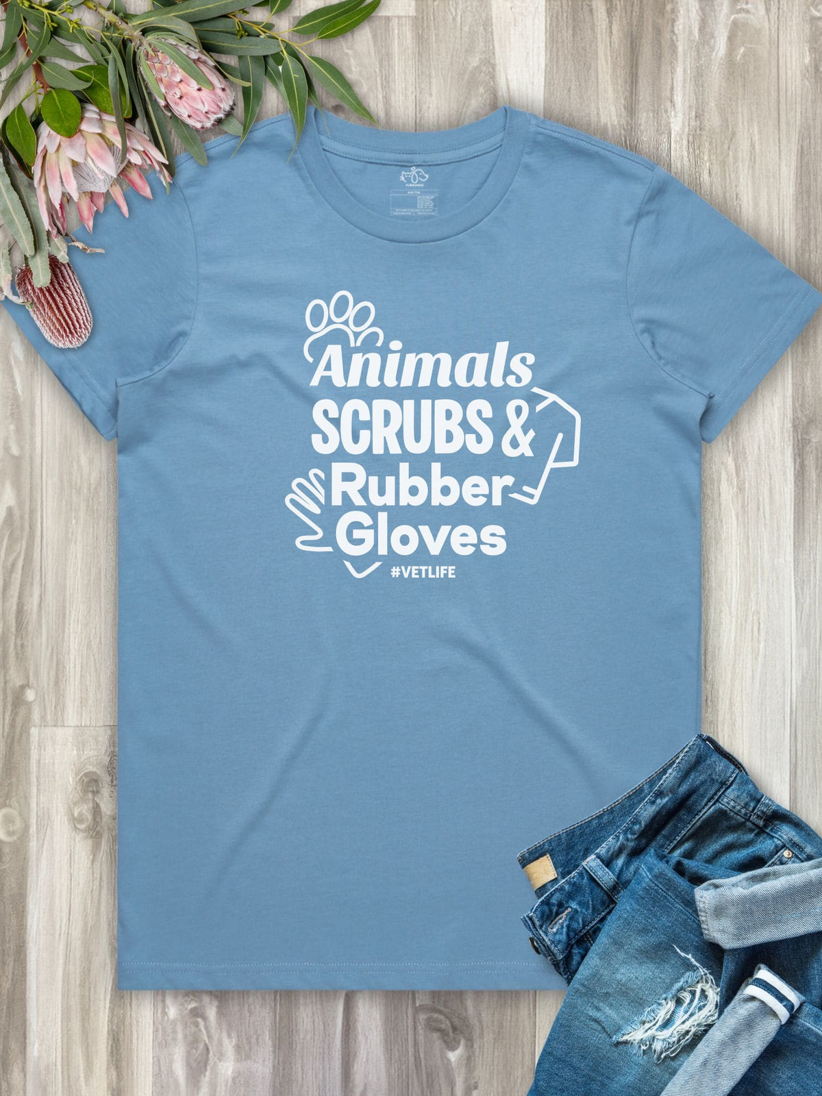 Animals Scrubs & Rubber Gloves Ava Women's Regular Fit Tee