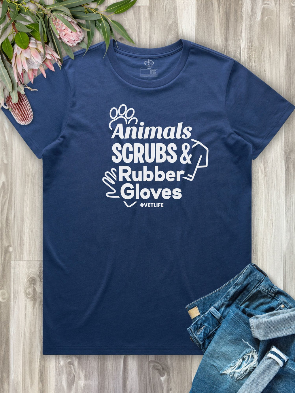 Animals Scrubs & Rubber Gloves Ava Women's Regular Fit Tee
