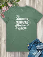 Animals Scrubs & Rubber Gloves Ava Women's Regular Fit Tee