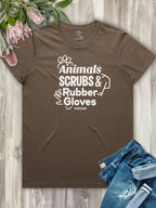 Animals Scrubs & Rubber Gloves Ava Women's Regular Fit Tee