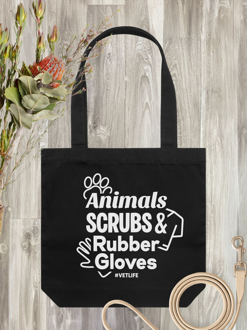 Animals, Scrubs & Rubber Gloves Edith Tote