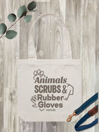 Animals, Scrubs & Rubber Gloves Edith Tote