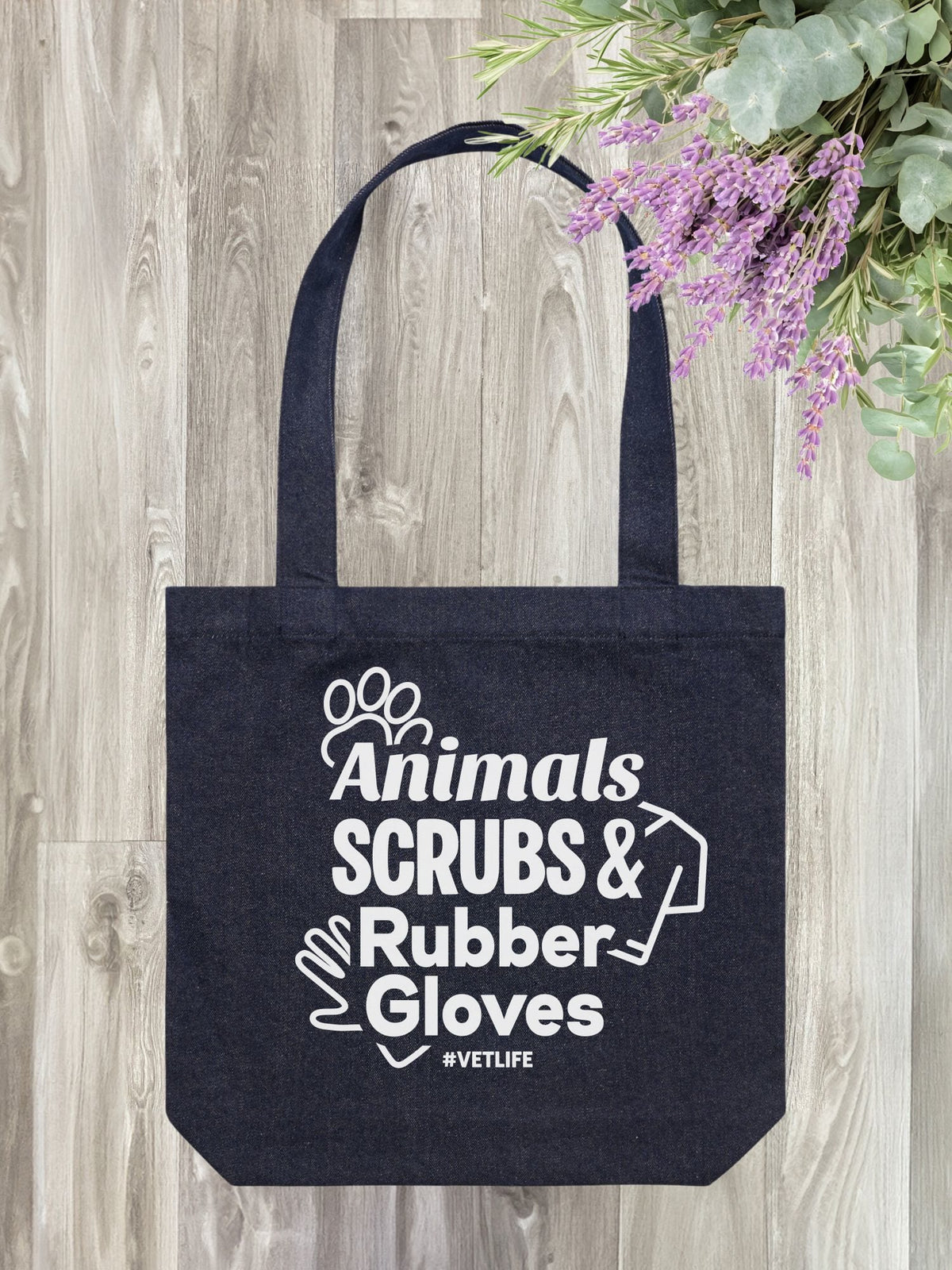 Animals, Scrubs & Rubber Gloves Edith Tote