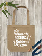 Animals, Scrubs & Rubber Gloves Edith Tote
