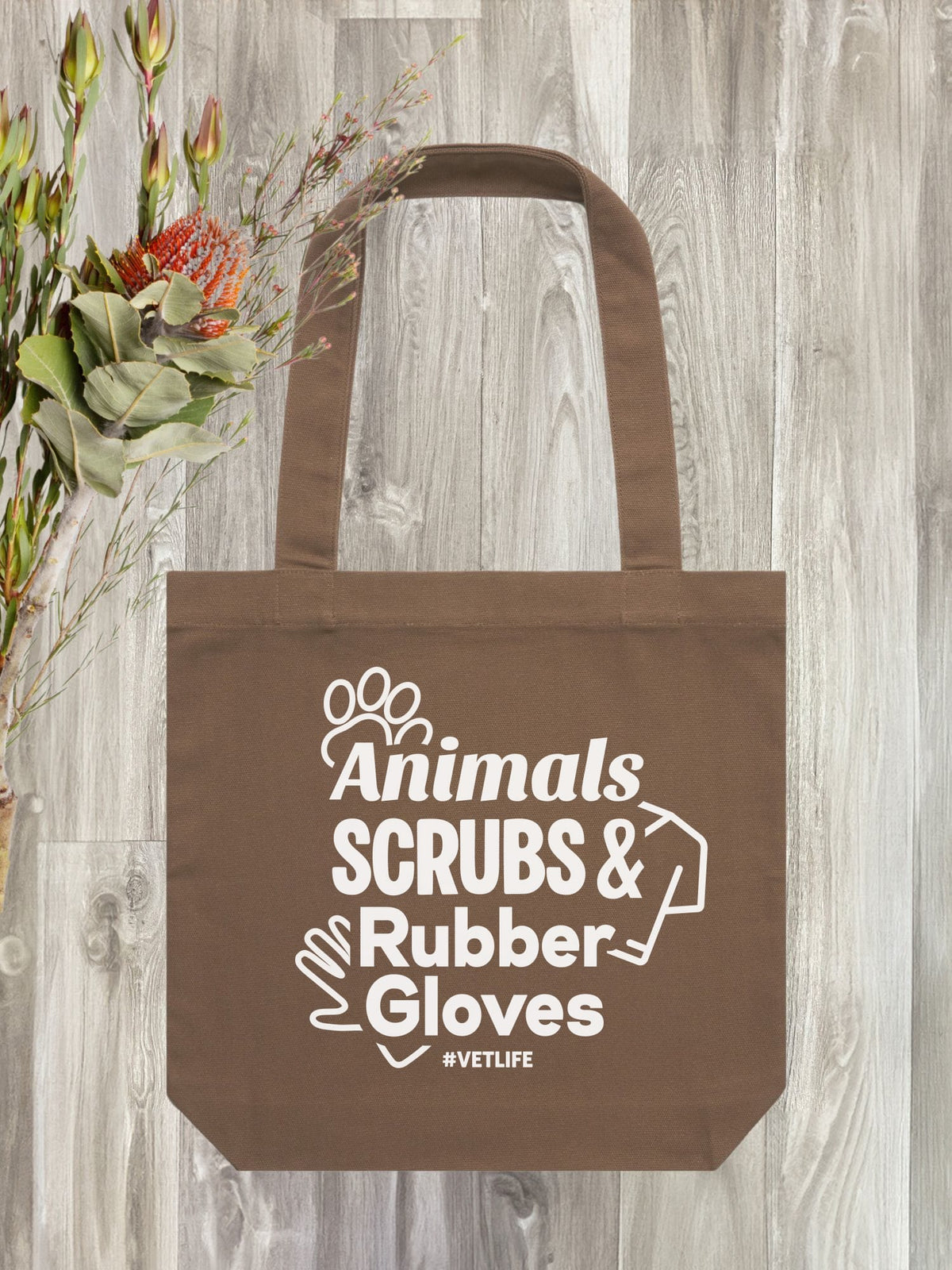 Animals, Scrubs & Rubber Gloves Edith Tote