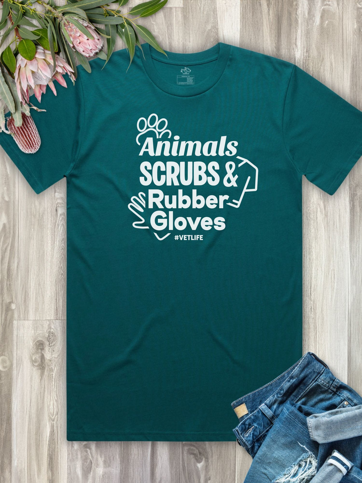Animals Scrubs & Rubber Gloves Essential Unisex Tee