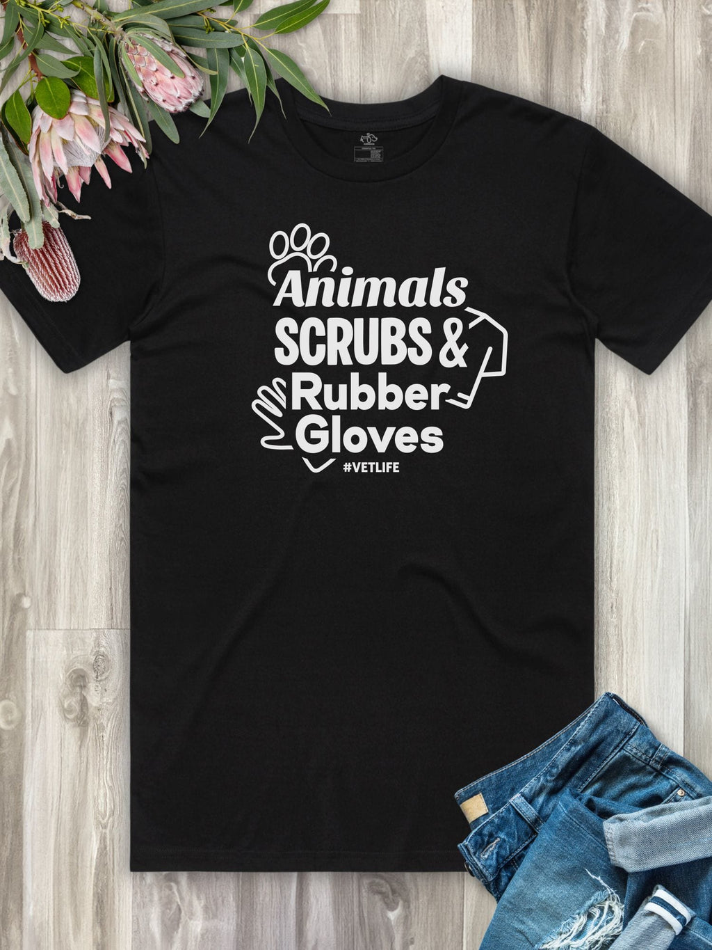 Animals Scrubs & Rubber Gloves Essential Unisex Tee