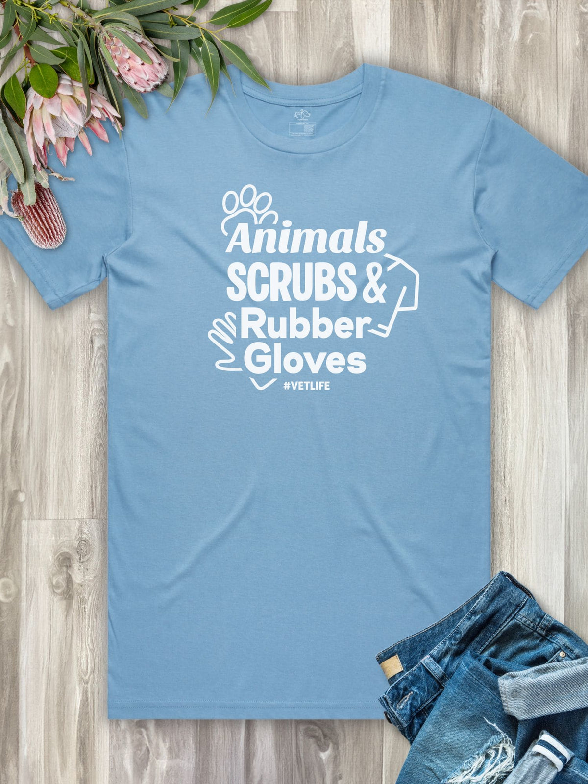 Animals Scrubs & Rubber Gloves Essential Unisex Tee