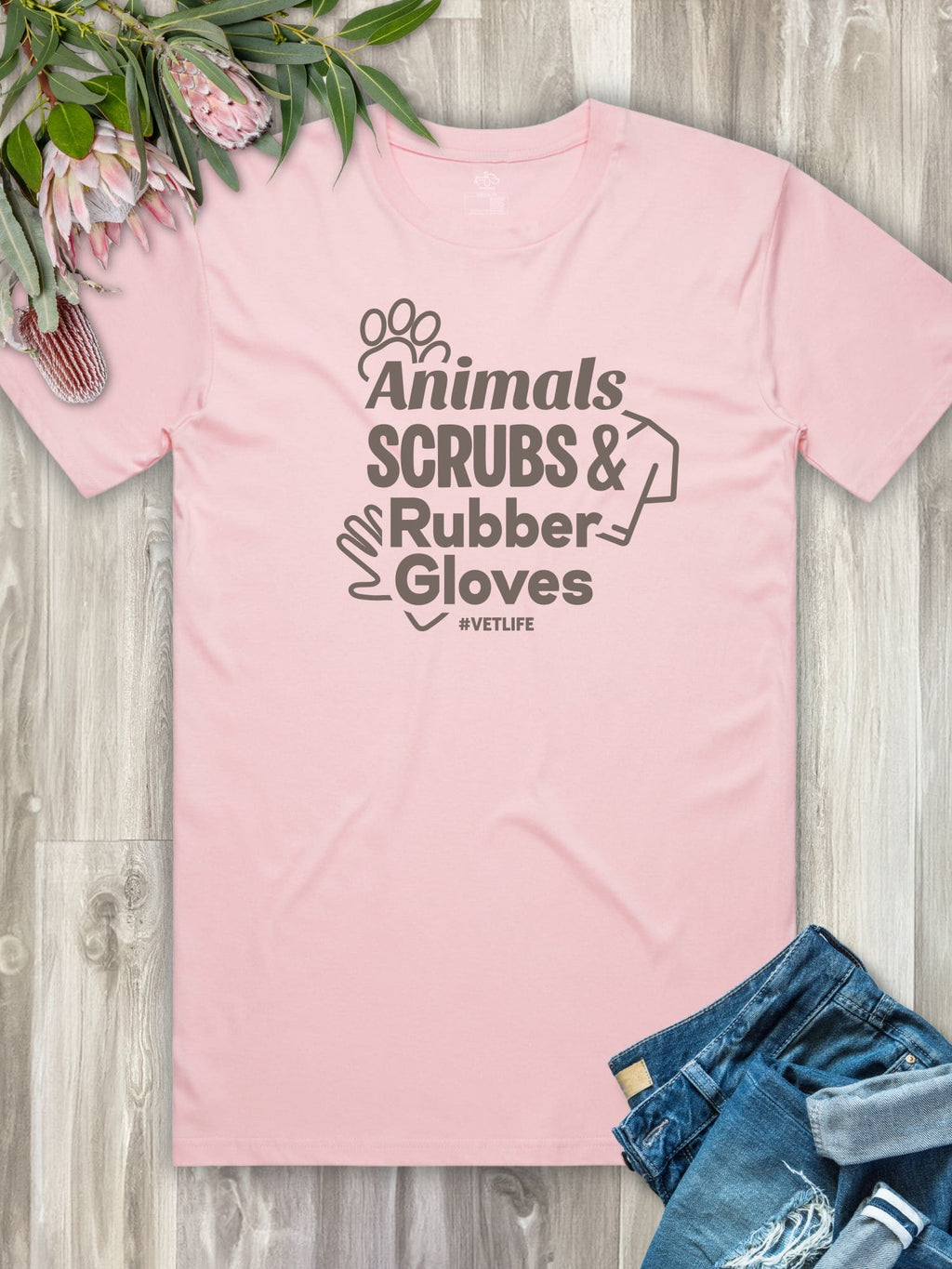 Animals Scrubs & Rubber Gloves Essential Unisex Tee
