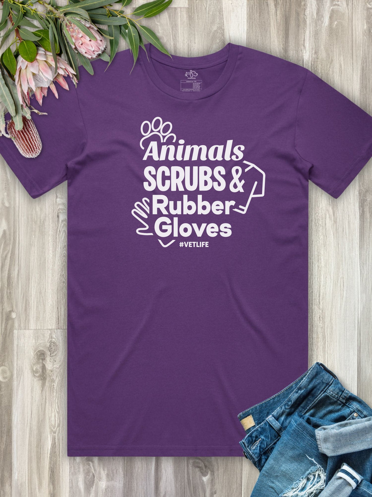 Animals Scrubs & Rubber Gloves Essential Unisex Tee