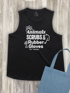 Animals, Scrubs & Rubber Gloves Ember Women's Tank